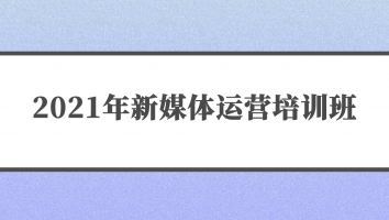 2021年新媒体运营培训班